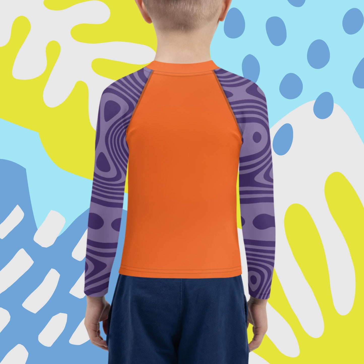 Kids Orange Visibility Rash Guard UPF50+ Rated - Free Shipping