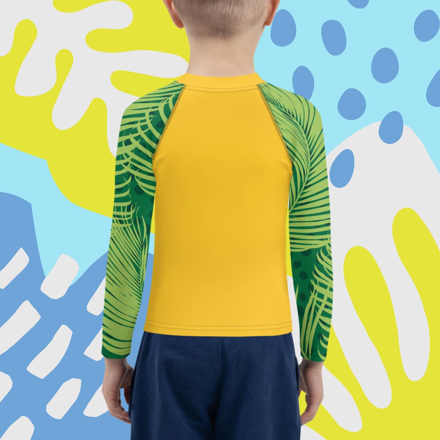 Kids Yellow Visibility Rash Guard UPF50+ Rated - Free Shipping