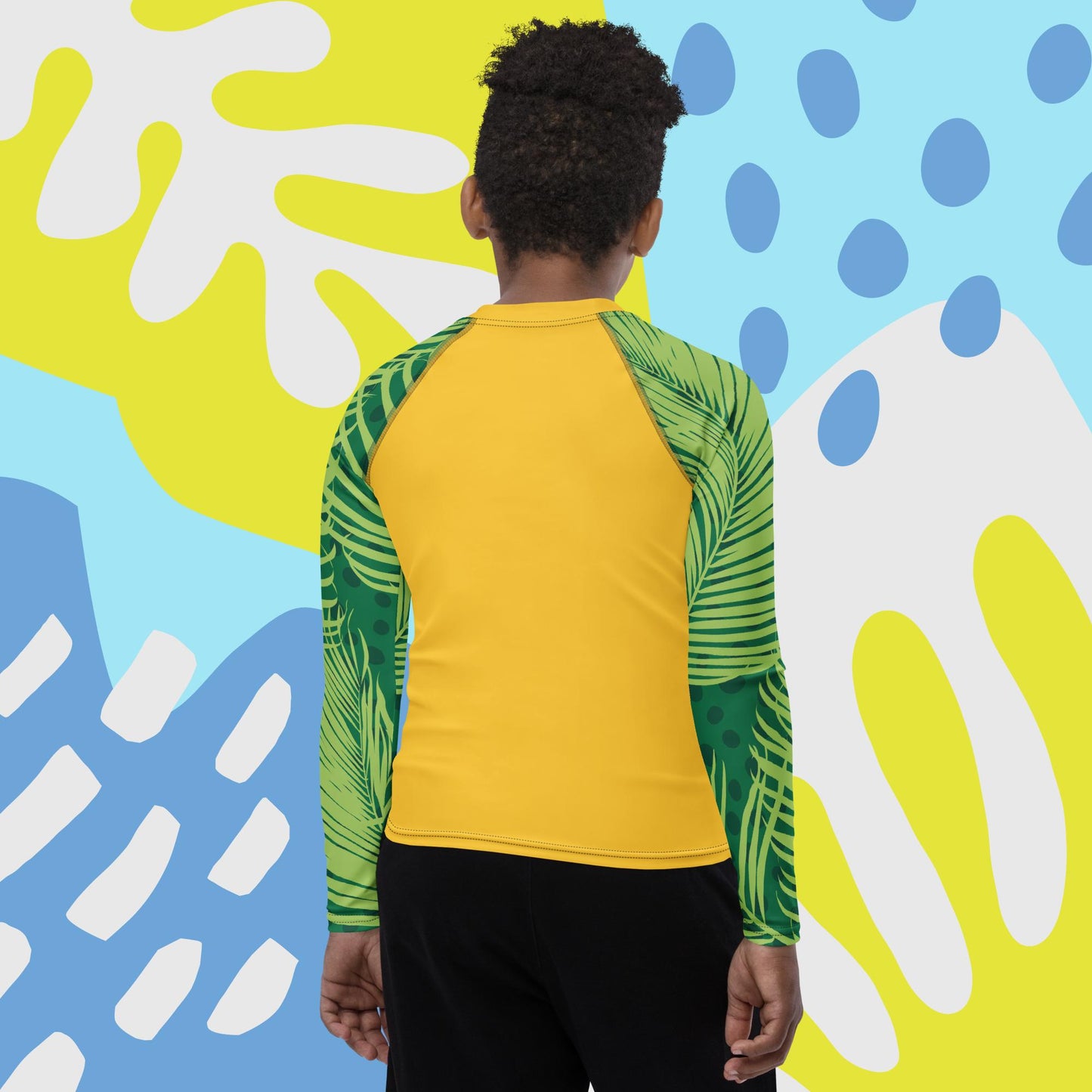 Youth Yellow Visibility Rash Guard UPF50+ Rated - Free Shipping